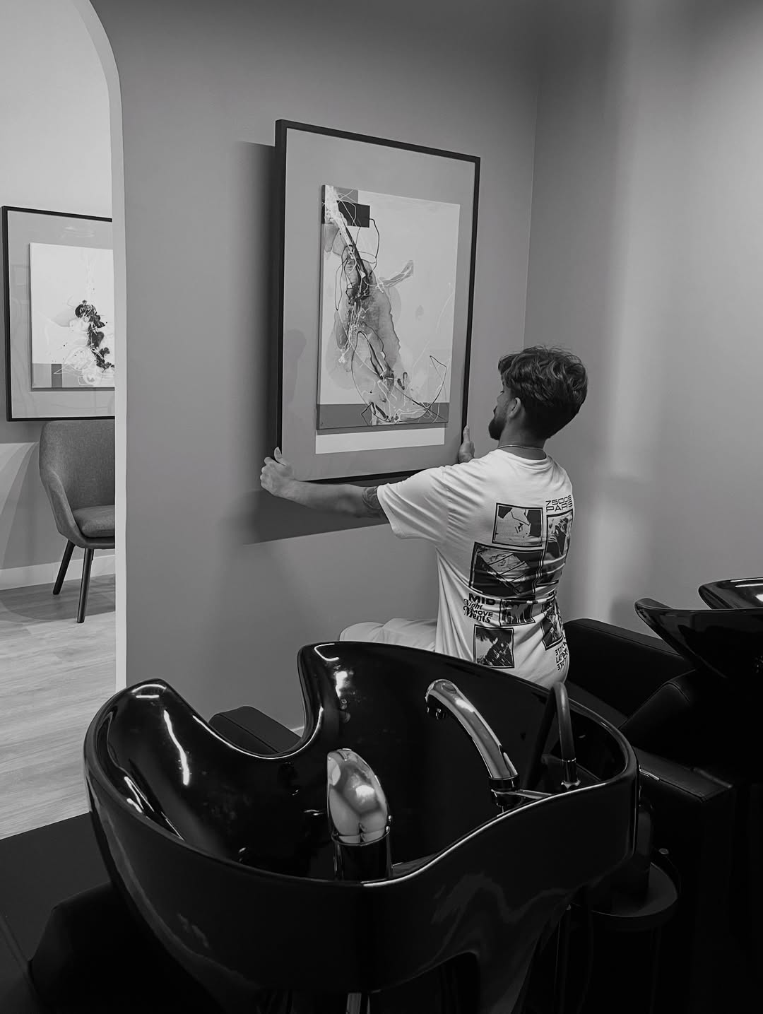 Instalação de arte original no espaço