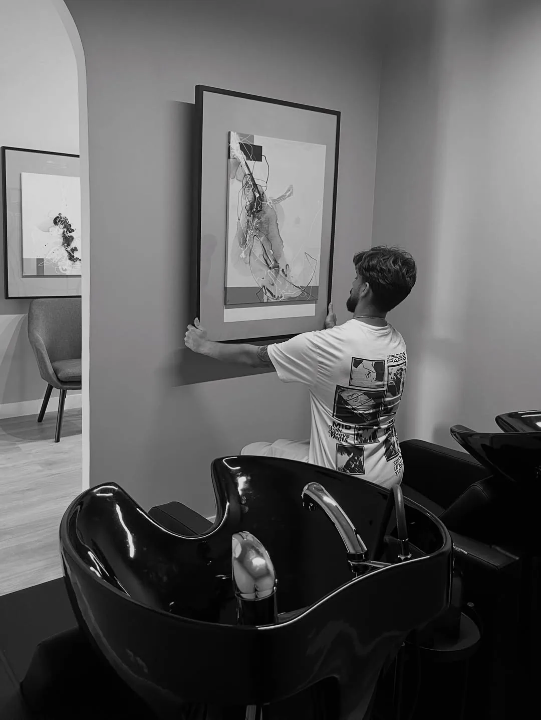 Instalação de arte original no espaço